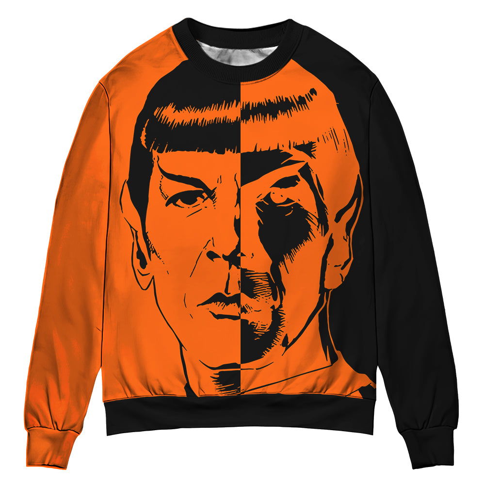 Halloween Star Trek Spock Two-Faced - Sweater - Owl Ohh-Owl Ohh