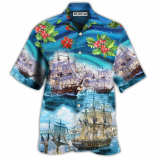 Sailing Go To The Sea Christmas Style - Hawaiian Shirt - Owl Ohh - Owl Ohh