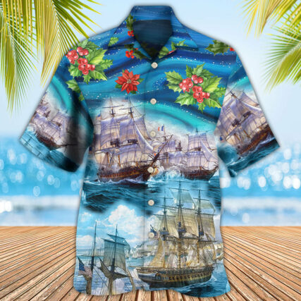 Sailing Go To The Sea Christmas Style - Hawaiian Shirt - Owl Ohh - Owl Ohh
