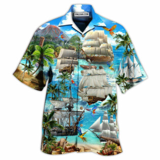 Sailing Ship In The Sea - Hawaiian Shirt - Owl Ohh - Owl Ohh