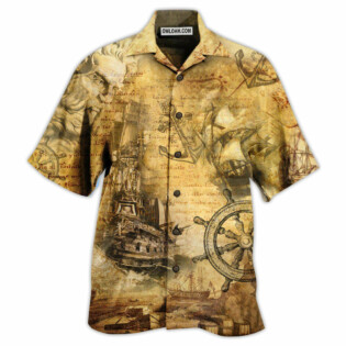 Sailing Ship Into The Sea To Find Your Soul - Hawaiian Shirt - Owl Ohh - Owl Ohh
