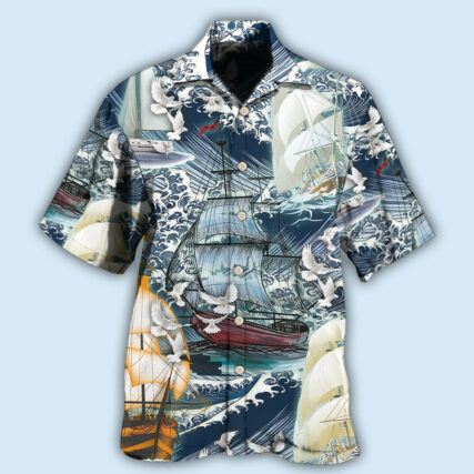 Sailing Dove Love Big Wave - Hawaiian Shirt - Owl Ohh - Owl Ohh