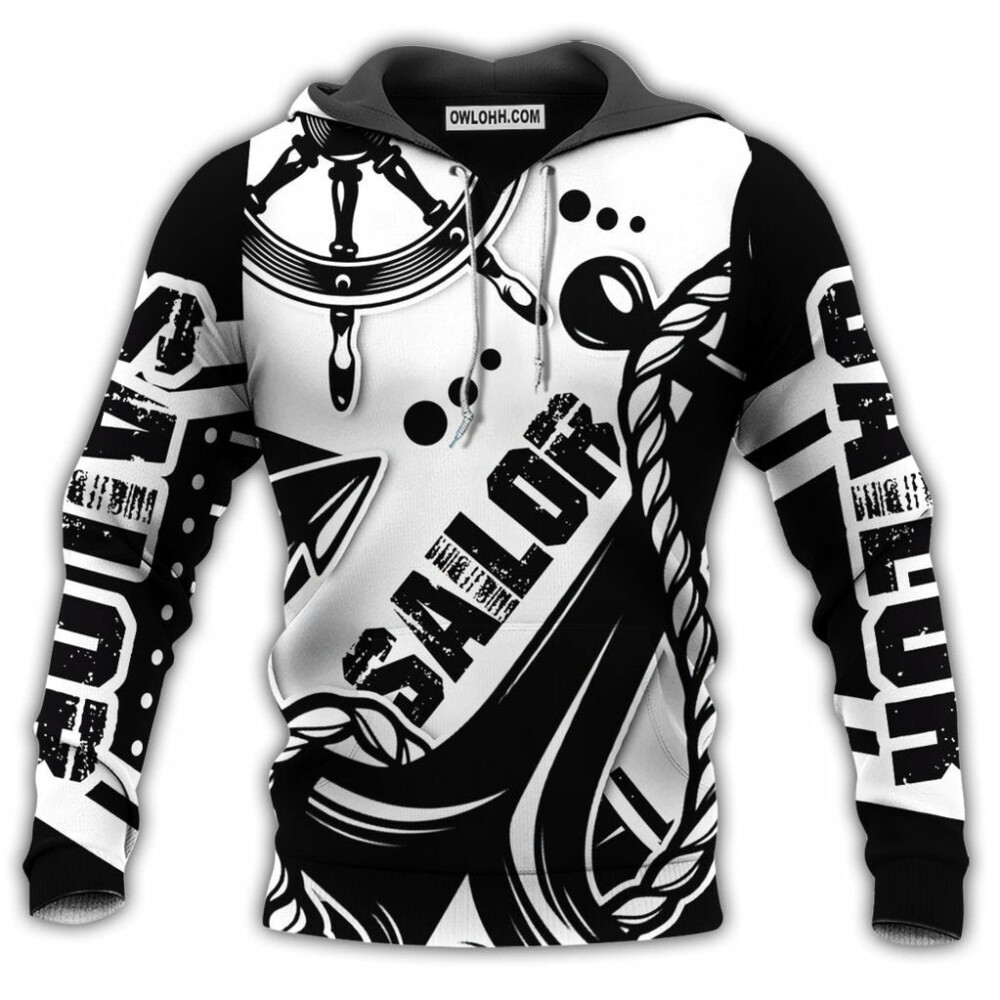 Sailor Black And White Style - Hoodie - Owl Ohh - Owl Ohh
