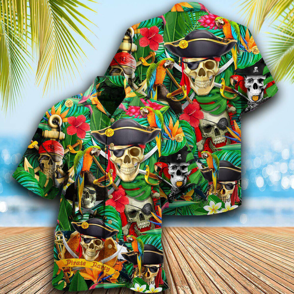 Pirate Skull Pirates Make Ledgends - Hawaiian Shirt - Owl Ohh - Owl Ohh
