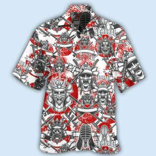 Samurai Japan Red Style - Hawaiian shirt - Owl Ohh - Owl Ohh