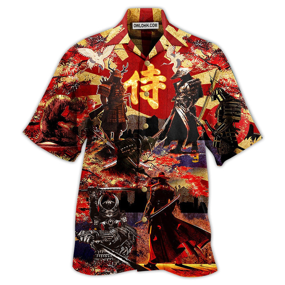 Samurai Don't Fear Of Death Fear The Unlived Life Samurai - Hawaiian Shirt - Owl Ohh - Owl Ohh