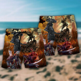 Samurai Knows His Duty And Guard His Honor Cool - Beach Short - Owl Ohh - Owl Ohh