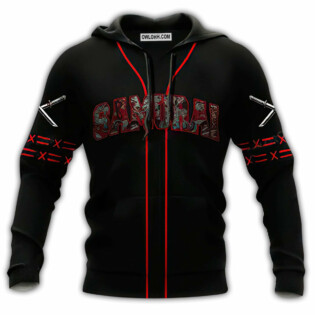Samurai Black And Red Personalized - Hoodie - Owl Ohh - Owl Ohh
