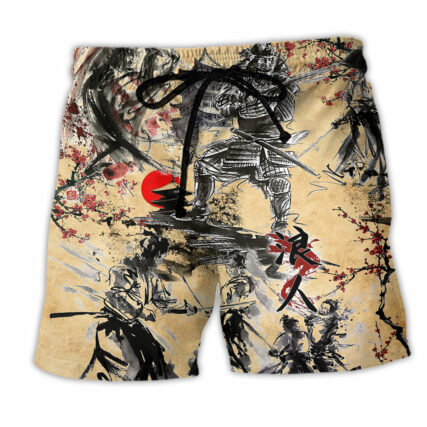 Samurai The Way Of The Samurai Is Found In Death - Beach Short - Owl Ohh - Owl Ohh