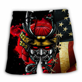 Samurai America Independence Day - Beach Short - Owl Ohh - Owl Ohh