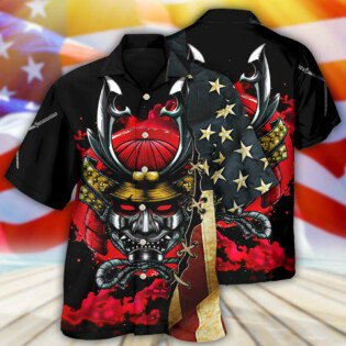 Samurai America Independence Day - Hawaiian Shirt - Owl Ohh - Owl Ohh
