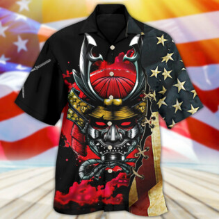 Samurai America Independence Day - Hawaiian Shirt - Owl Ohh - Owl Ohh