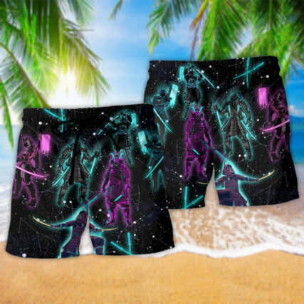 Samurai Wake From Death And Return To Life - Beach Short - Owl Ohh - Owl Ohh