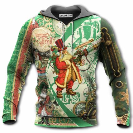 Santa Christmas Steampunk Santa - Hoodie - Owl Ohh - Owl Ohh