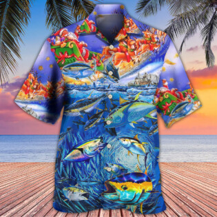 Fishing Santa Claus Love Ocean - Hawaiian Shirt - Owl Ohh - Owl Ohh