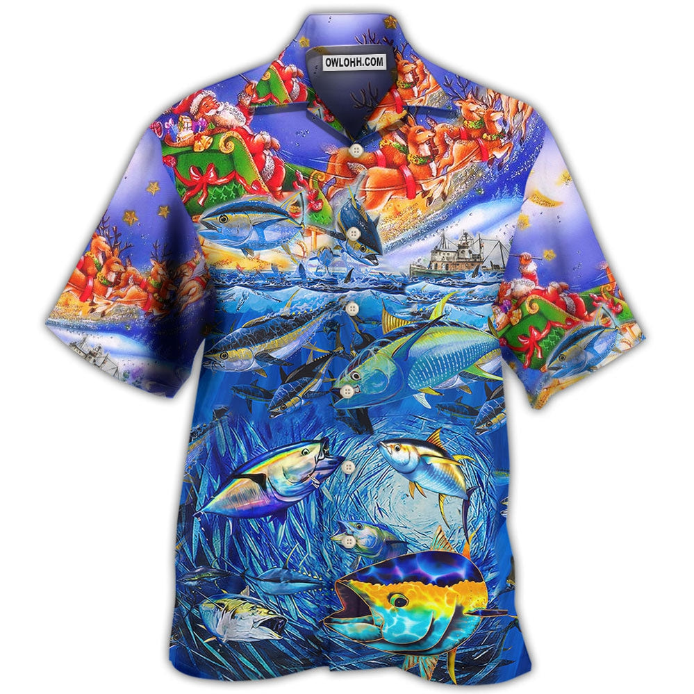 Fishing Santa Claus Love Ocean - Hawaiian Shirt - Owl Ohh - Owl Ohh
