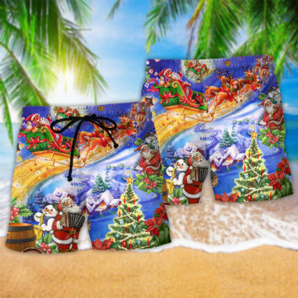 Santa Claus Love Christmas Night - Beach Short - Owl Ohh - Owl Ohh
