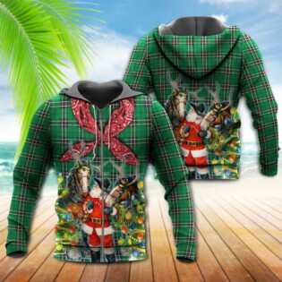 Santa Cowboy Merry Christmas - Hoodie - Owl Ohh - Owl Ohh