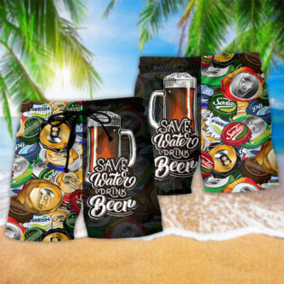 Save Water Drink Beer Cool Style - Beach Short - Owl Ohh - Owl Ohh