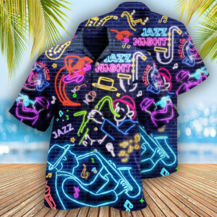 Saxophone Love Neon - Hawaiian Shirt - Owl Ohh - Owl Ohh