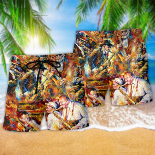 Saxophone Music Keep Calm And Love Saxophone - Beach Short - Owl Ohh - Owl Ohh
