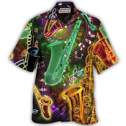 Saxophone Music Love Life Hobby Style - Hawaiian Shirt - Owl Ohh - Owl Ohh