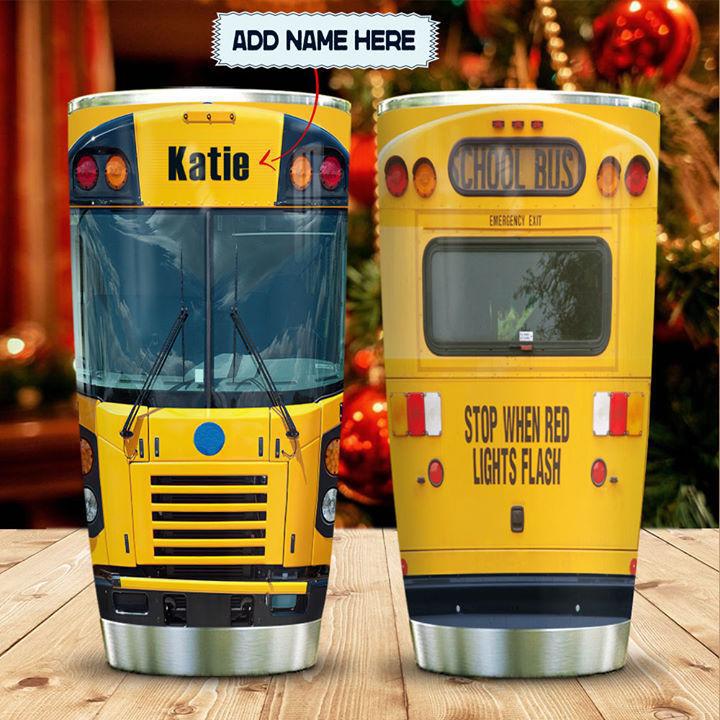 School Bus School Lover I Go To Work By Bus Personalized - Tumbler - Owl Ohh - Owl Ohh