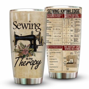 Sewing Is My Therapy - Tumbler - Owl Ohh - Owl Ohh