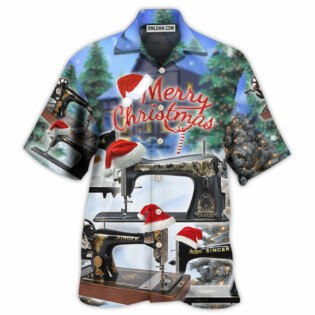 Sewing Machine Merry Christmas Happy - Hawaiian Shirt - Owl Ohh - Owl Ohh
