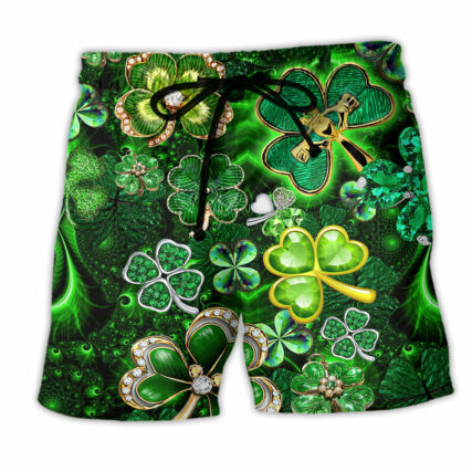 Shamrock Irish Leaf Diamond - Beach Short - Owl Ohh - Owl Ohh