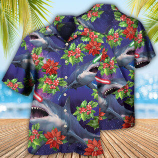 Shark Funny With Xmas Amazing Style - Hawaiian Shirt - Owl Ohh - Owl Ohh