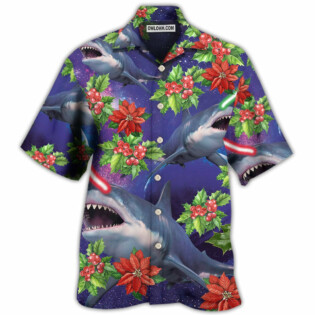 Shark Funny With Xmas Amazing Style - Hawaiian Shirt - Owl Ohh - Owl Ohh