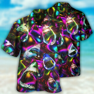 Shark Angry Loves Color - Hawaiian Shirt - Owl Ohh - Owl Ohh