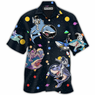 Shark Astronaut Galaxy Sky - Hawaiian shirt - Owl Ohh - Owl Ohh