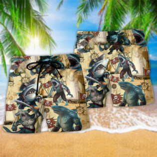 Shark Be Jawsome Be A Shark - Beach Short - Owl Ohh - Owl Ohh
