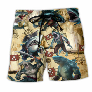 Shark Be Jawsome Be A Shark - Beach Short - Owl Ohh - Owl Ohh