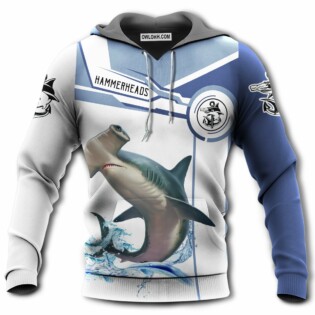 Shark Hammerhead Shark Fishing Team Catch and Release - Hoodie - Owl Ohh - Owl Ohh
