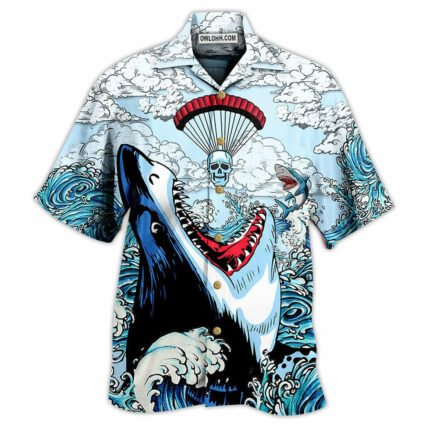Shark Love Skull Style - Hawaiian Shirt - Owl Ohh - Owl Ohh