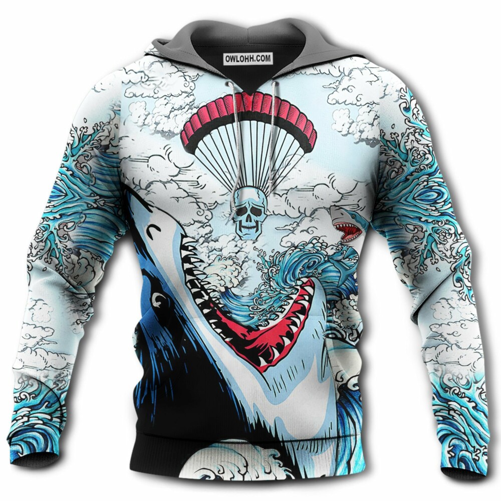 Shark Loves Skull Style - Hoodie - Owl Ohh - Owl Ohh