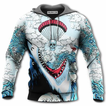 Shark Loves Skull Style - Hoodie - Owl Ohh - Owl Ohh