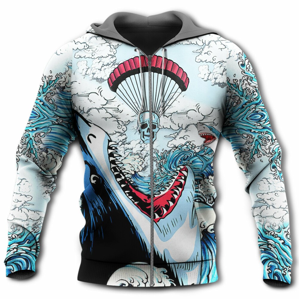 Shark Loves Skull Style - Hoodie - Owl Ohh - Owl Ohh