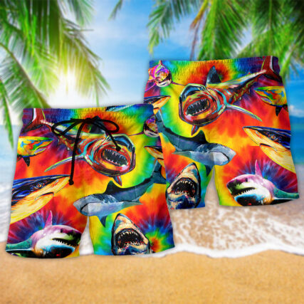 Shark Rainbow Life Style - Beach Short - Owl Ohh - Owl Ohh