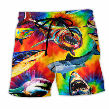 Shark Rainbow Life Style - Beach Short - Owl Ohh - Owl Ohh