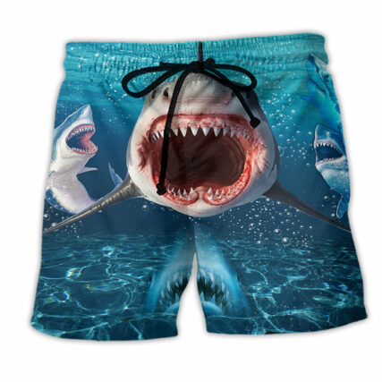 Shark Show Your Teeth Large Mouth - Beach Short - Owl Ohh - Owl Ohh