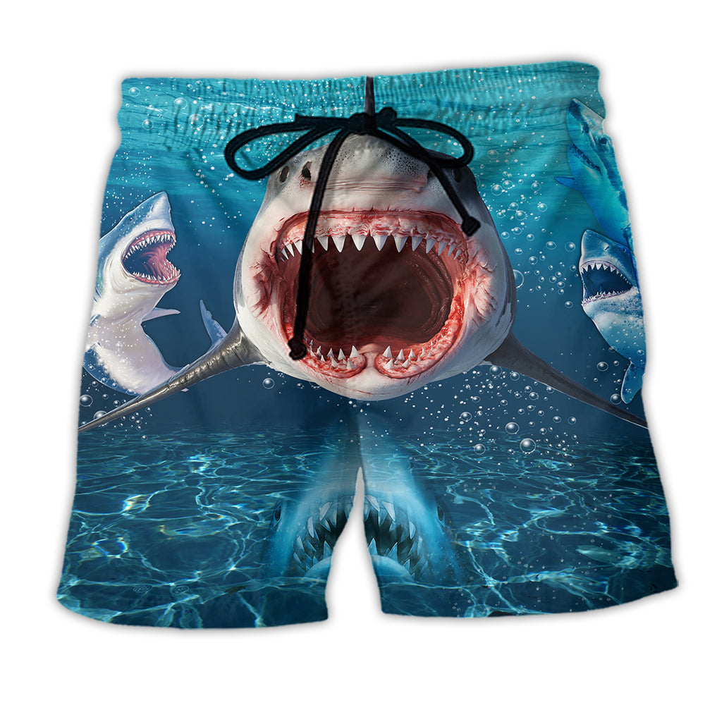 Shark Show Your Teeth Large Mouth - Beach Short - Owl Ohh - Owl Ohh