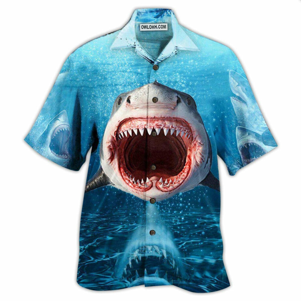 Shark Show Your Teeth - Hawaiian Shirt - Owl Ohh - Owl Ohh