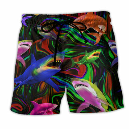Shark Style Lover Dark Colors - Beach Short - Owl Ohh - Owl Ohh