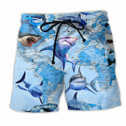 Shark The Great White Sharks World - Beach Short - Owl Ohh - Owl Ohh