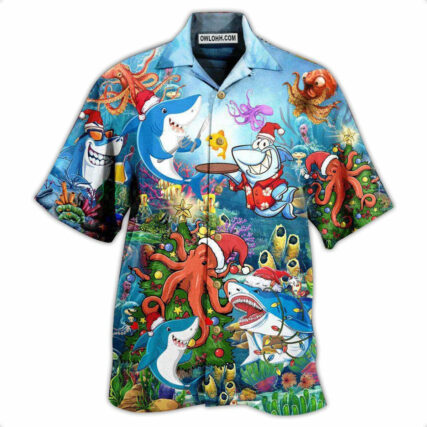 Shark Happy New Year - Hawaiian Shirt - Owl Ohh - Owl Ohh