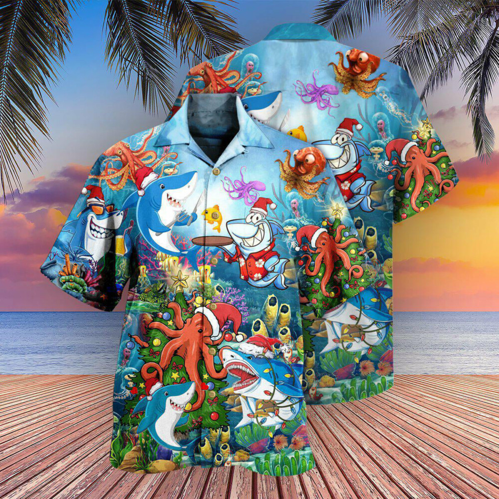 Shark Happy New Year - Hawaiian Shirt - Owl Ohh - Owl Ohh